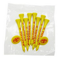Golf Tee Poly Packet with 8 Tees & 2 Ball Markers